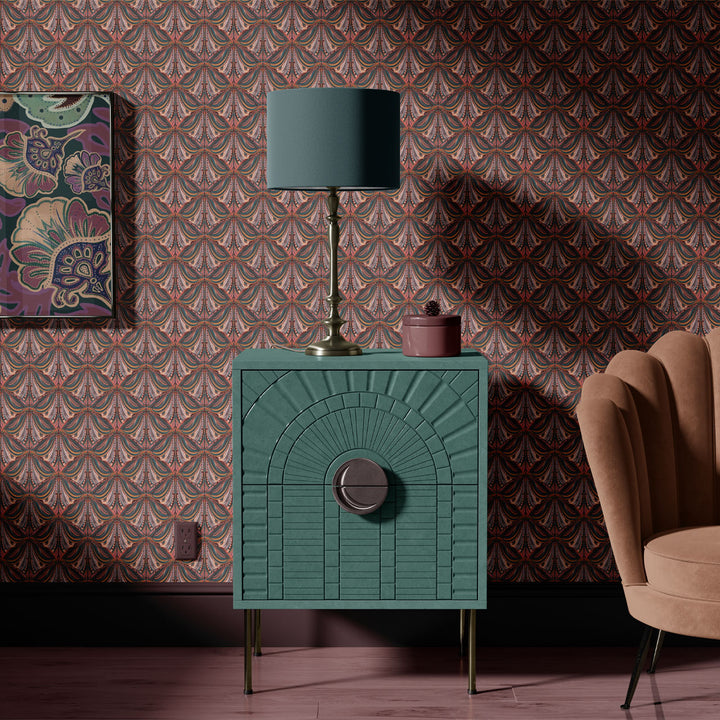 Mumbai Deco Cinnamon Wallpaper
