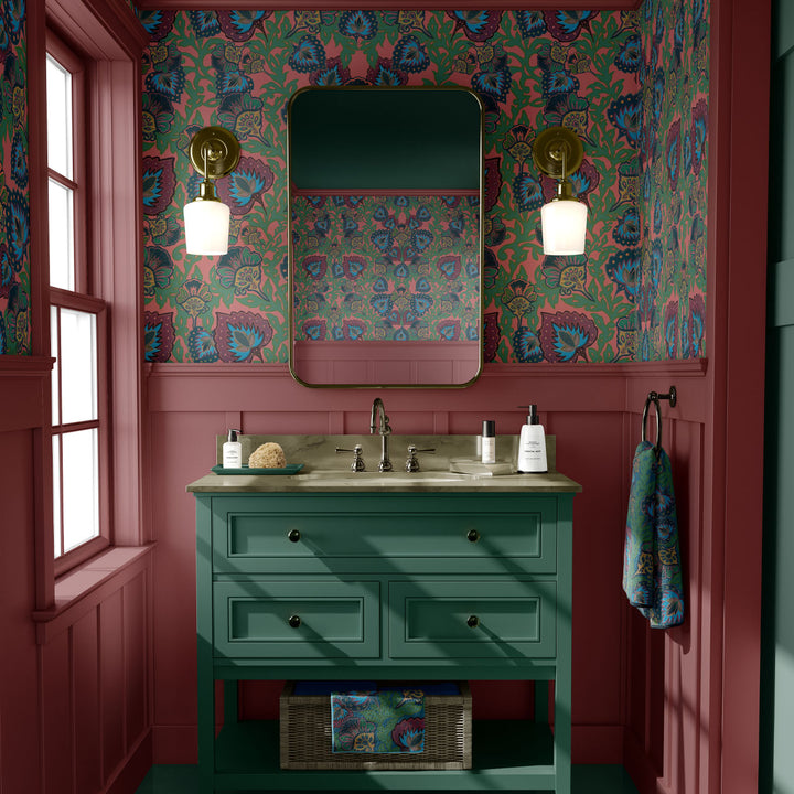 Garden of India Coral Wallpaper