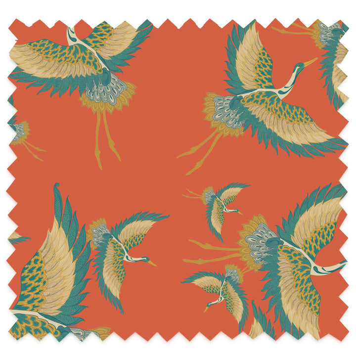 Pachamama Coral Velvet Fabric Sample