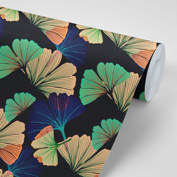Ginkgo Black Wallpaper
