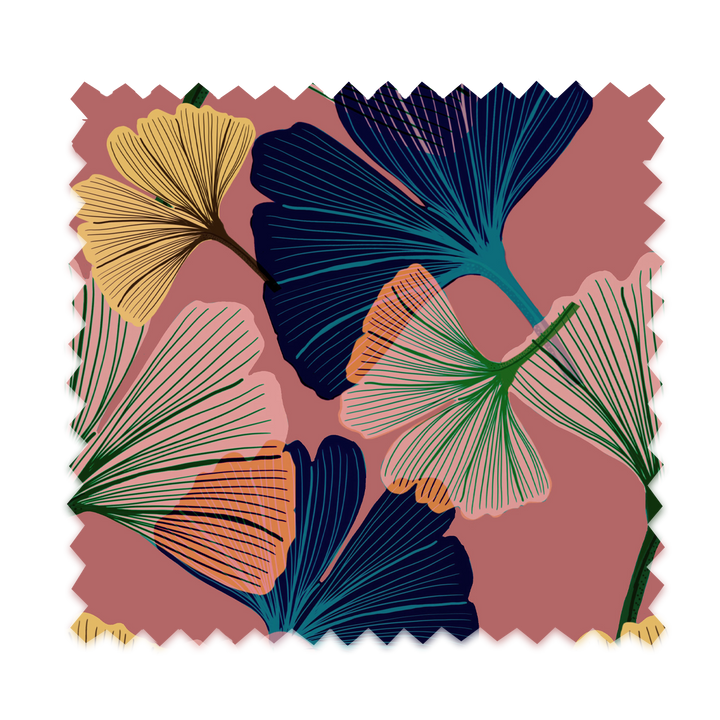 Ginkgo Rosy  Drum Lampshade