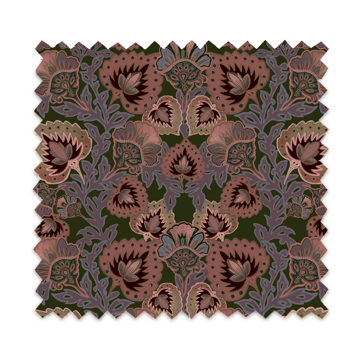 Garden of India Grass Velvet Fabric Sample