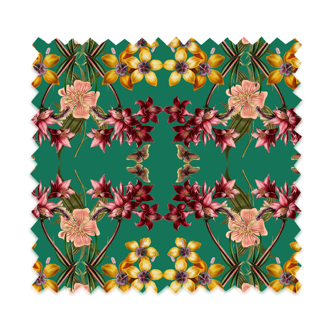 Hampi Emerald Linen Fabric