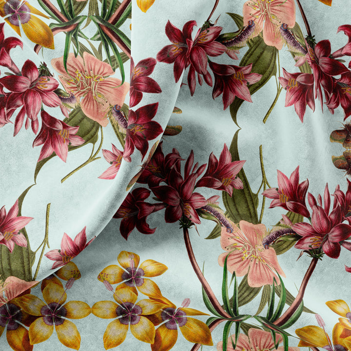 Hampi Mint Velvet Fabric