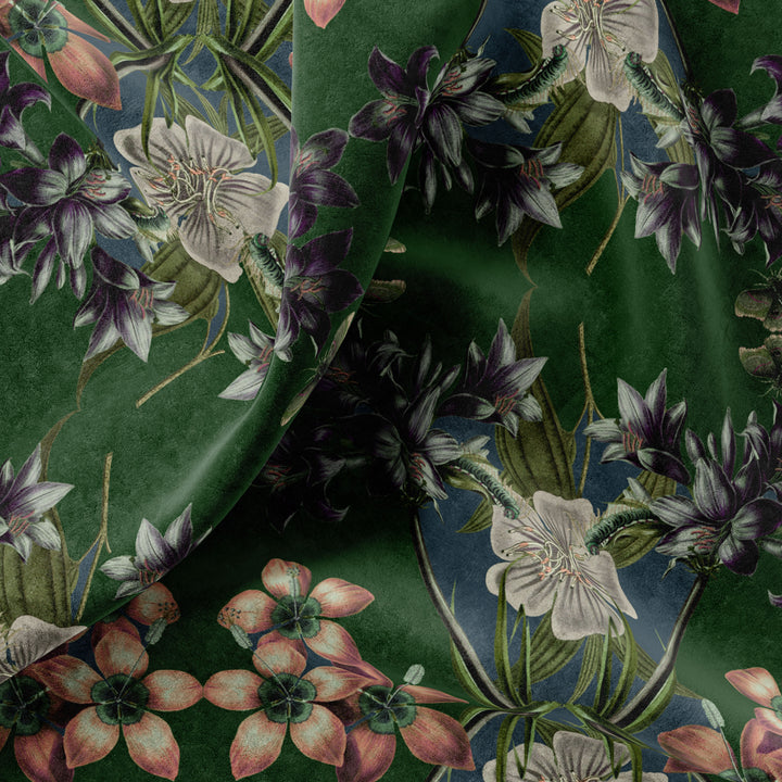 Hampi Pine Velvet Fabric
