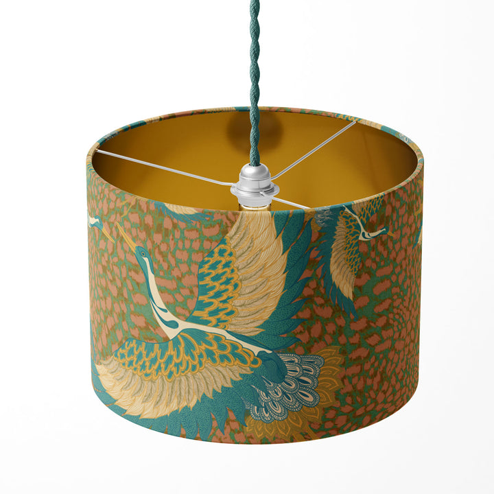 Pachamama Peach Drum Lampshade
