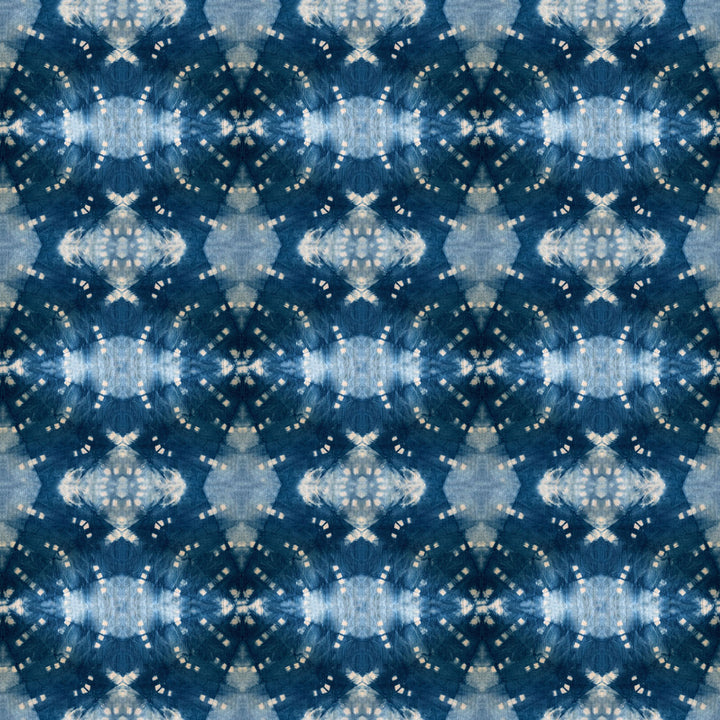 Indigo Itajime Row Wallpaper