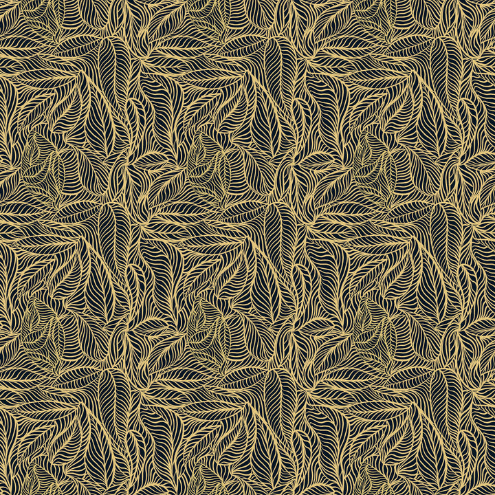 Agnes Black and Gold Wallpaper