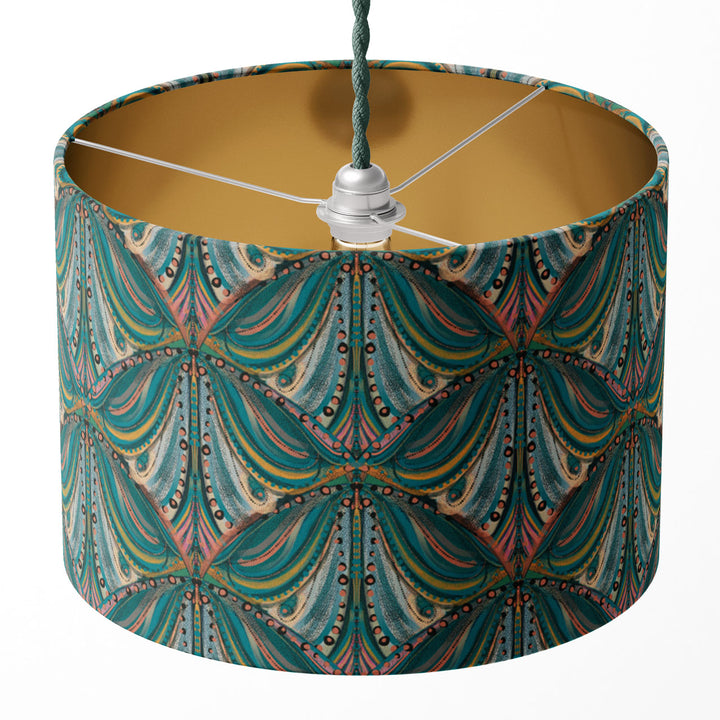 Mumbai Deco Teal Drum Lampshade