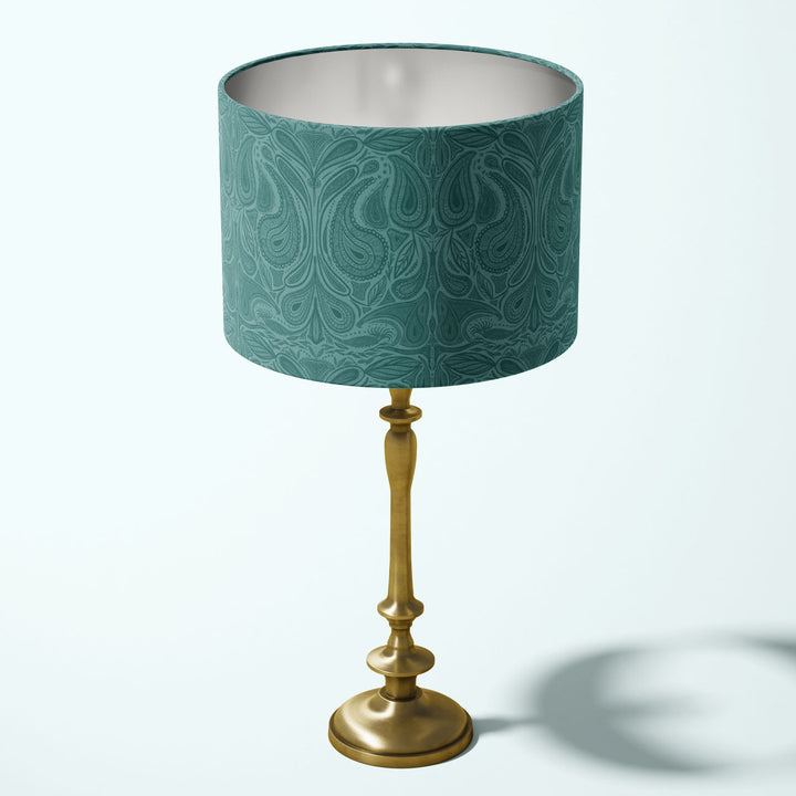Margaux Teal Drum Lampshade