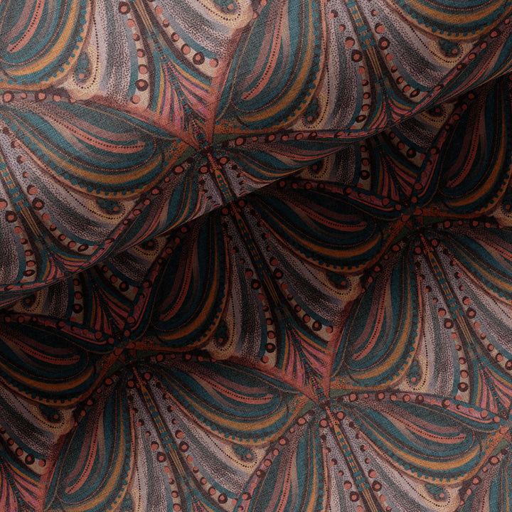 Mumbai Deco Cinnamon Linen Fabric