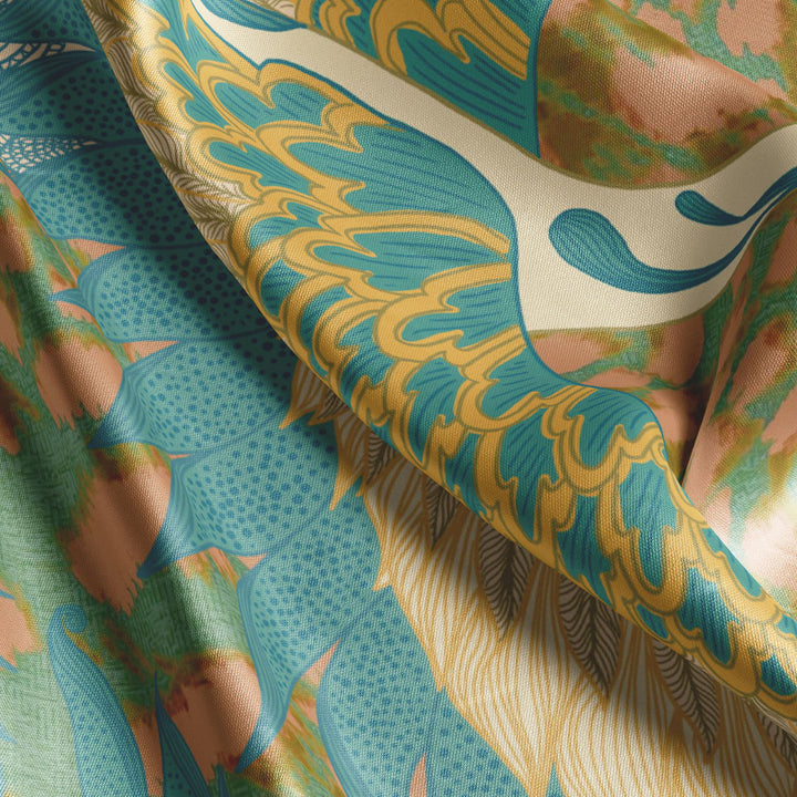 Pachamama Peach Velvet Fabric
