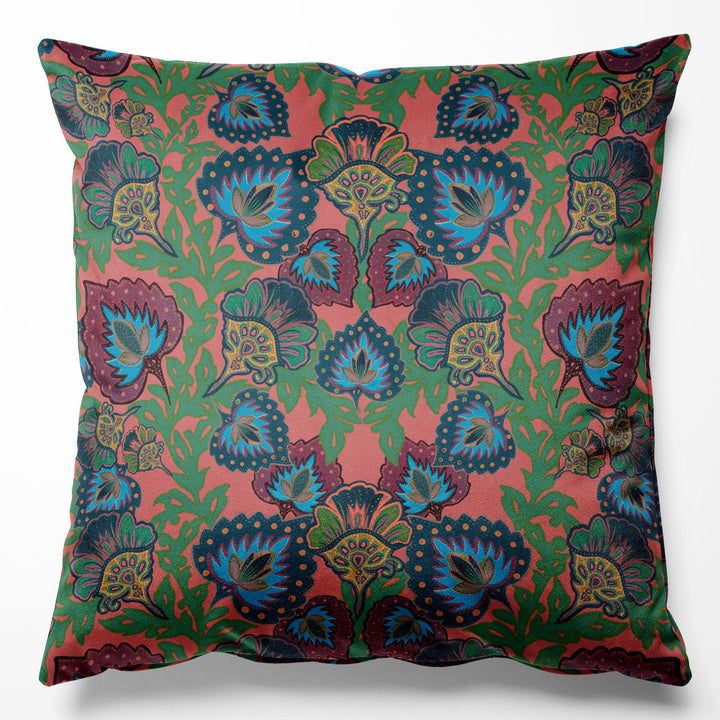 Garden of India Coral Cushion