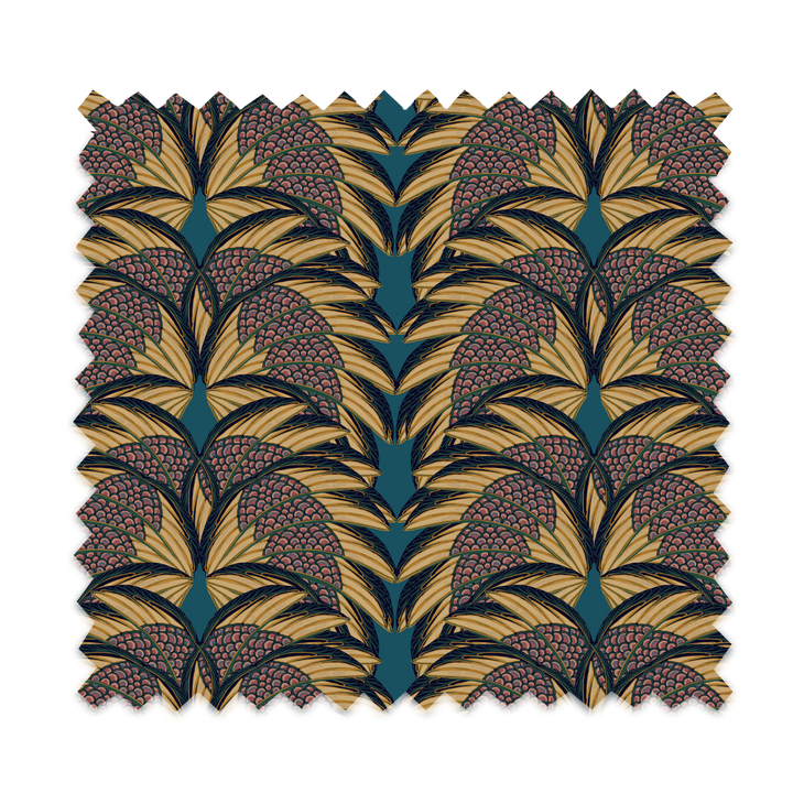Plume Indigo Linen Fabric