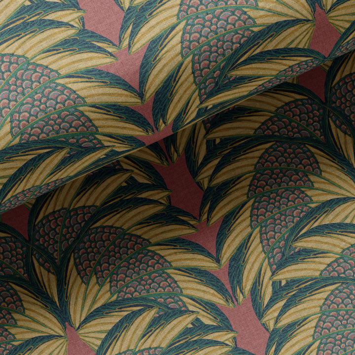 Plume Rose Linen Fabric