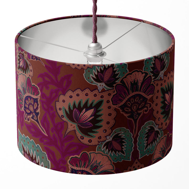 Garden of India Ruby Drum Lampshade
