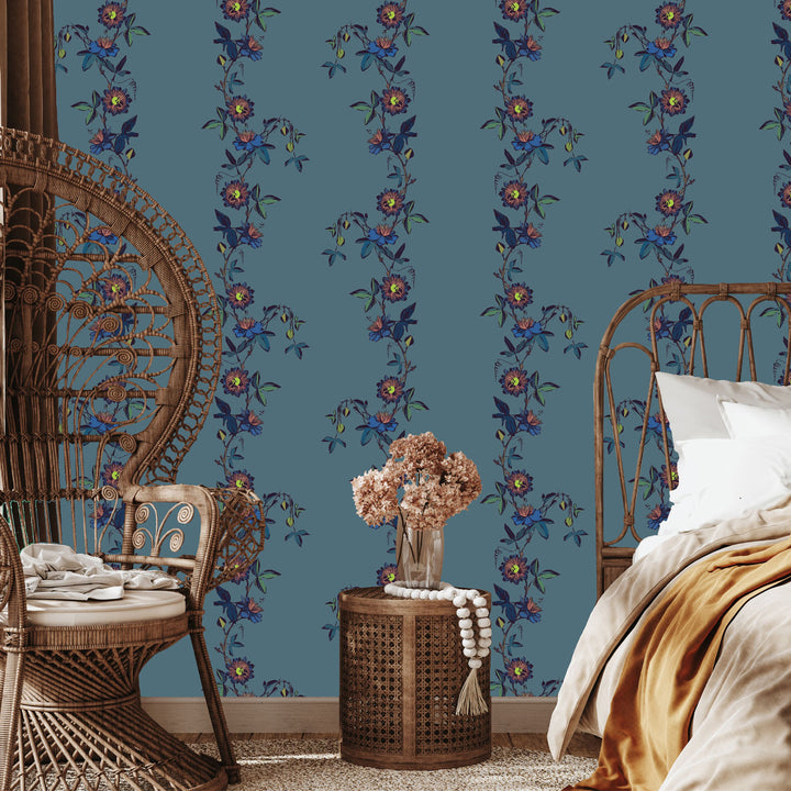 Passion Flower Steel Wallpaper