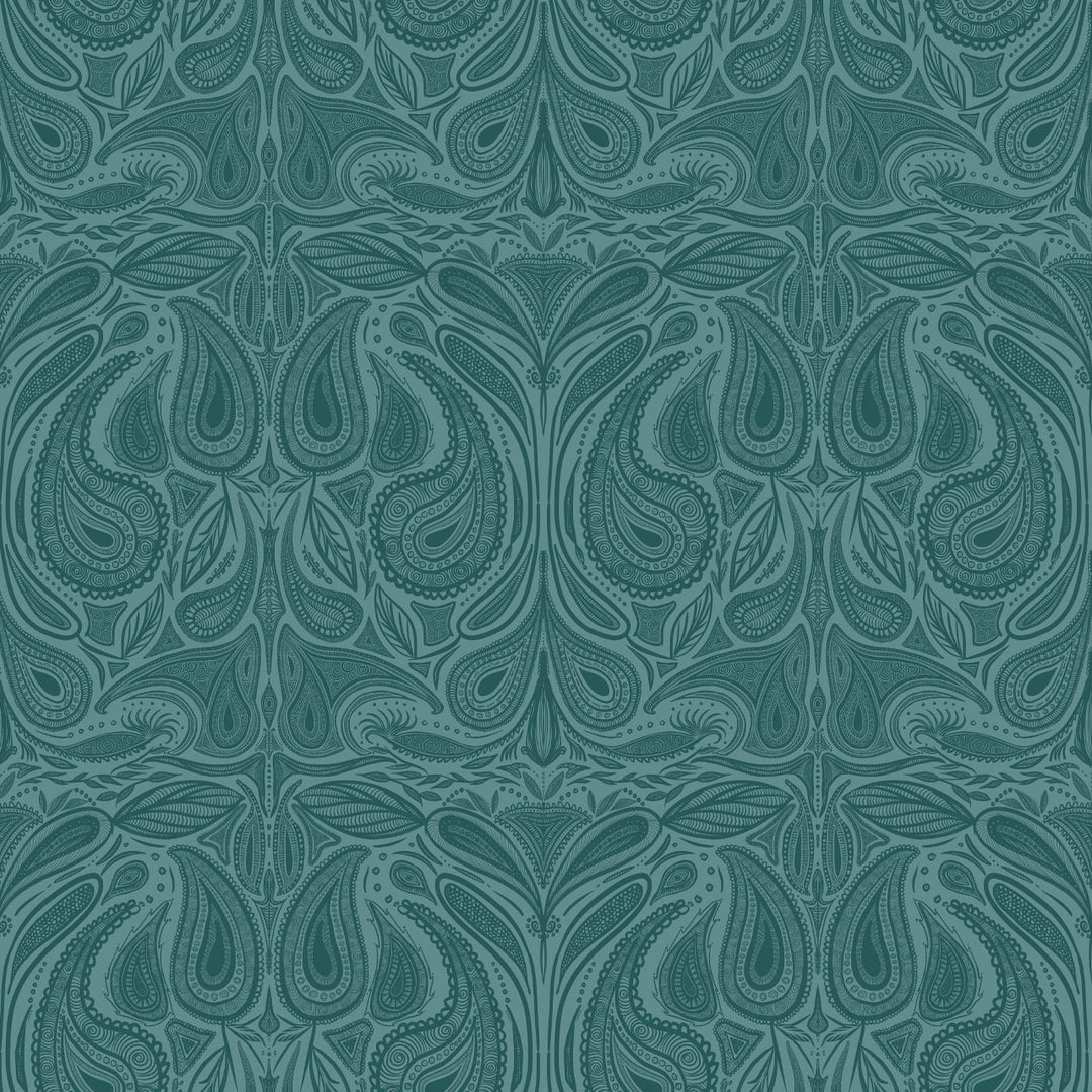 Margaux Teal Wallpaper