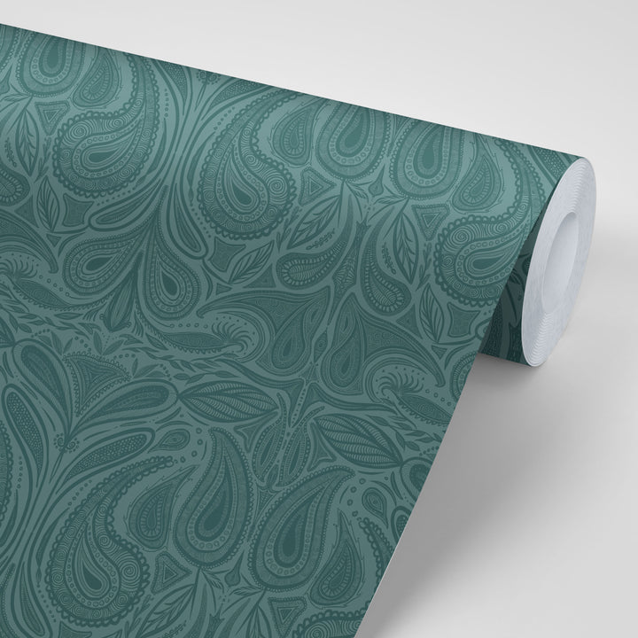 Margaux Teal Wallpaper