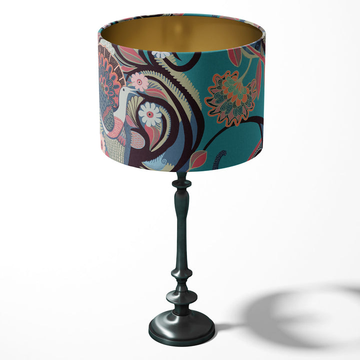 Phoenix Turquoise Drum Lampshade