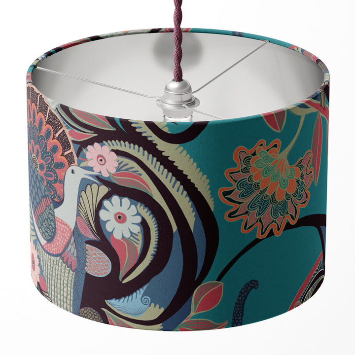 Phoenix Turquoise Drum Lampshade