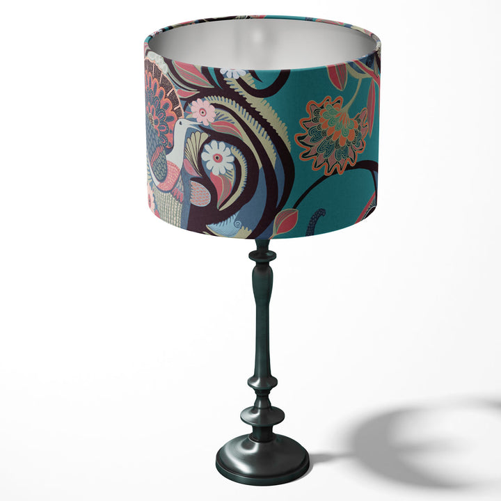 Phoenix Turquoise Drum Lampshade