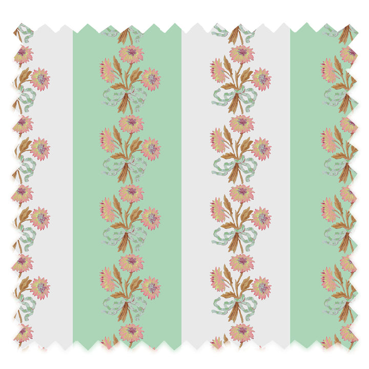 Chateau Stripe Peppermint and Chalk Recycled Velvet