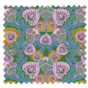 Garden of India Clover Velvet Fabric Sample