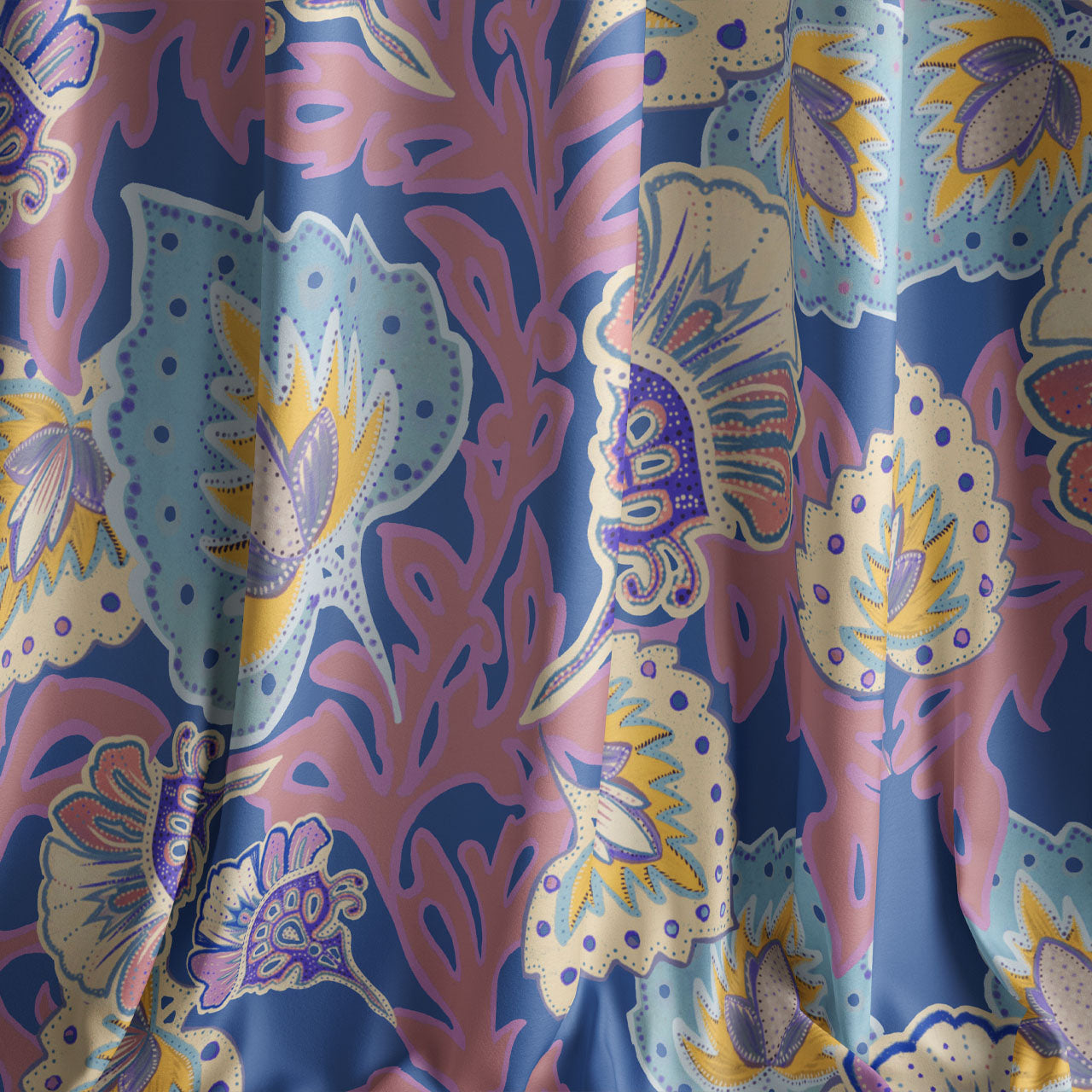 Garden of India Wedgewood Velvet Fabric Sample