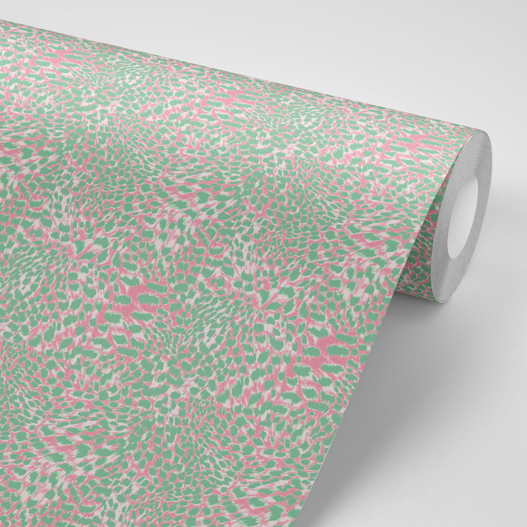 Leopard Pink Sorbet Wallpaper Sample