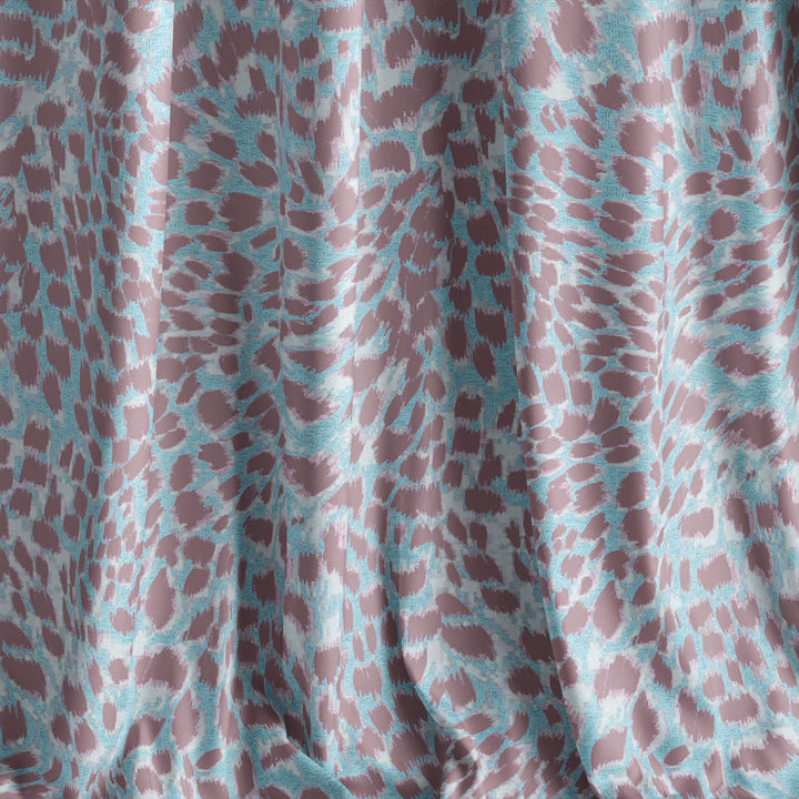 Leopard Ice Blue Velvet