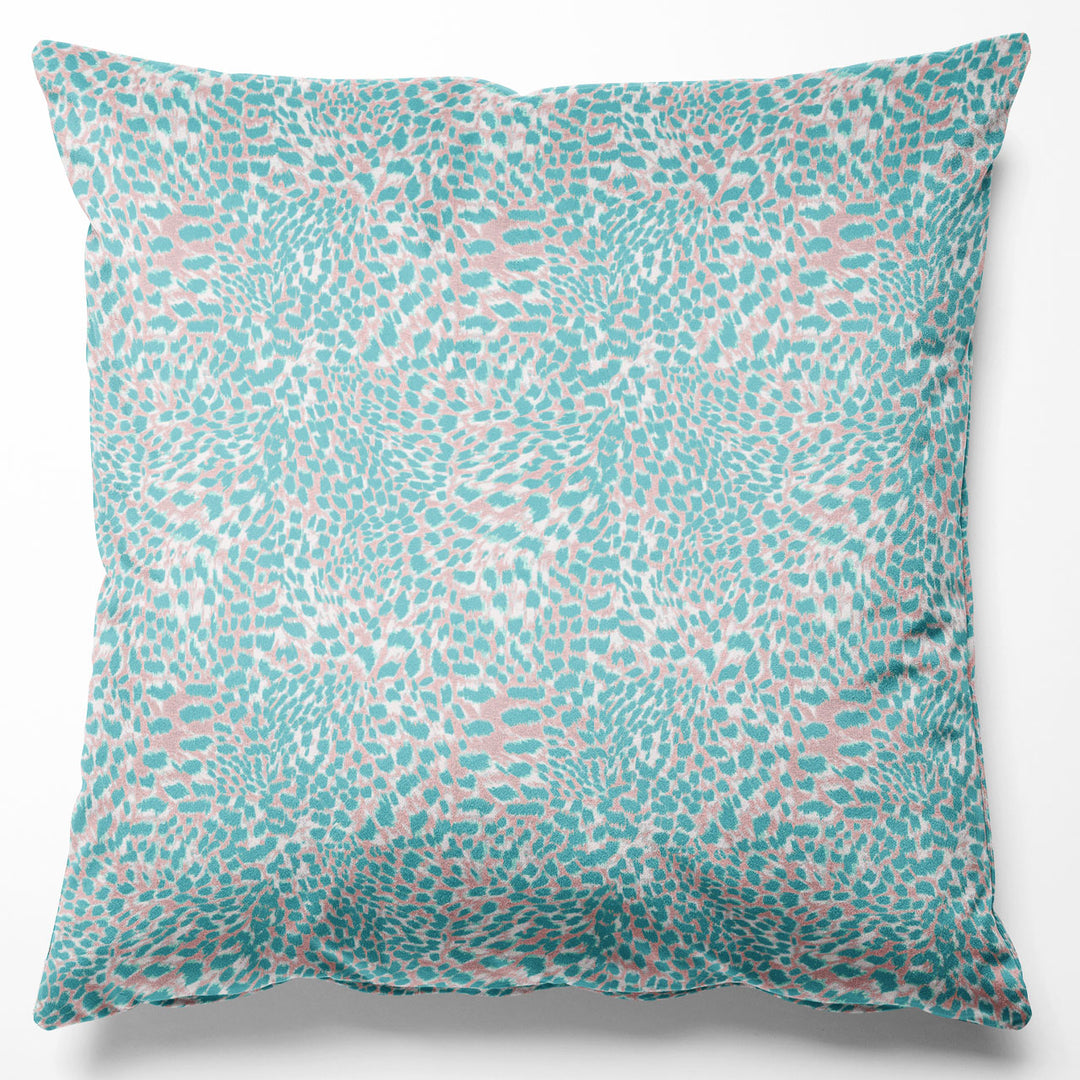 Leopard Peach Sorbet Velvet Cushion