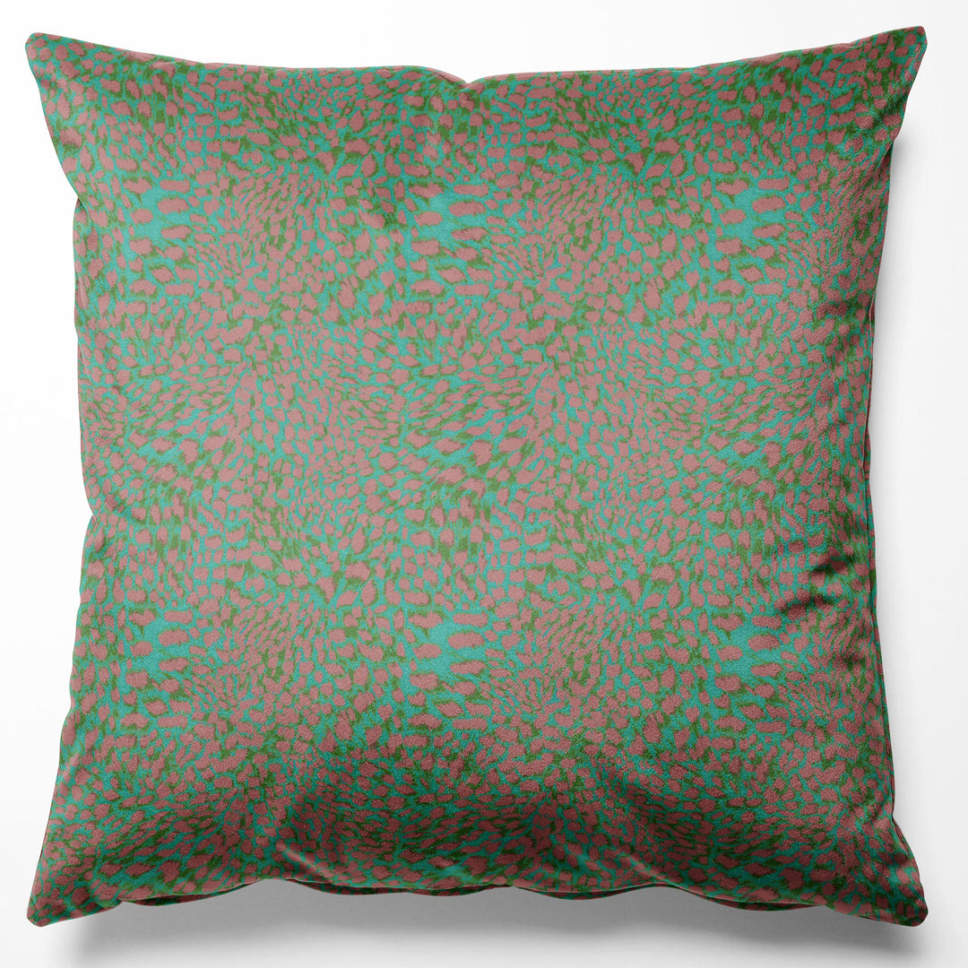 Leopard Peppermint Cream Velvet Cushion