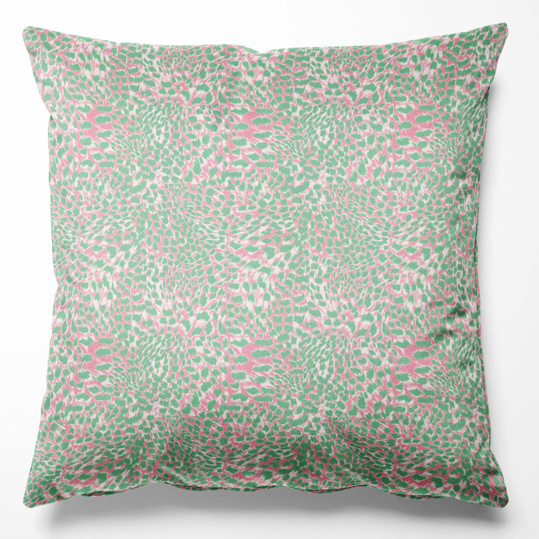 Leopard Pink Sorbet Velvet Cushion
