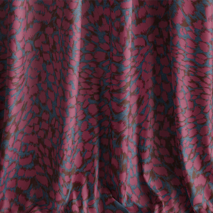 Leopard Magenta Crush Velvet Fabric