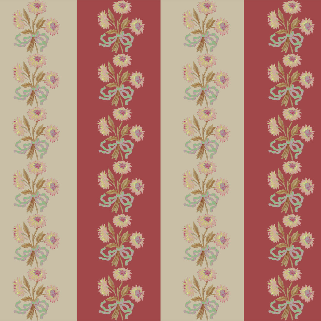 Chateau Stripe Pumpkin and Spice Wallpaper