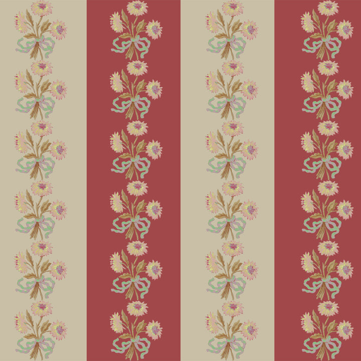 Chateau Stripe Pumpkin and Spice Wallpaper
