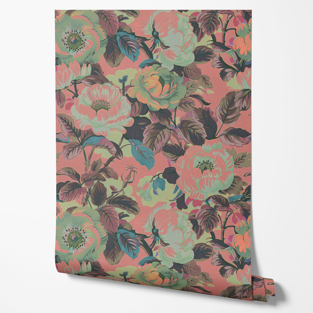 Rococo Roses Posy Wallpaper