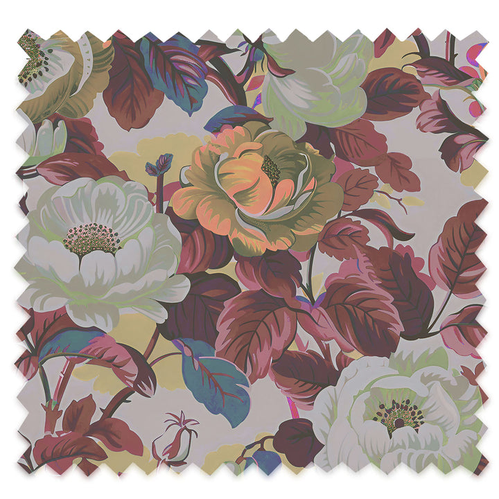 Rococo Roses Claret Recycled Velvet