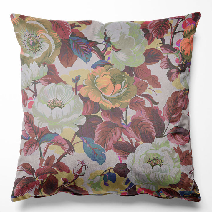 Rococo Roses Claret Cushion