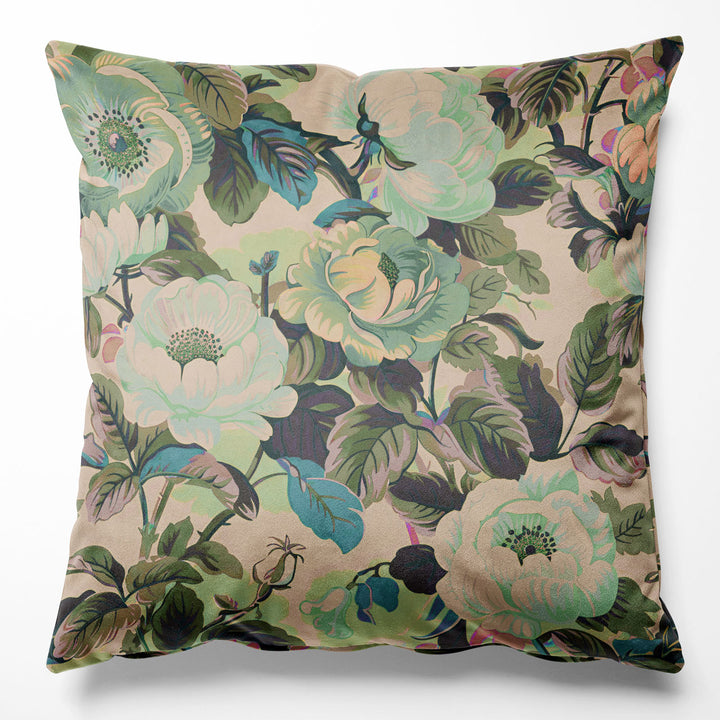 Rococo Roses Sage Cushion