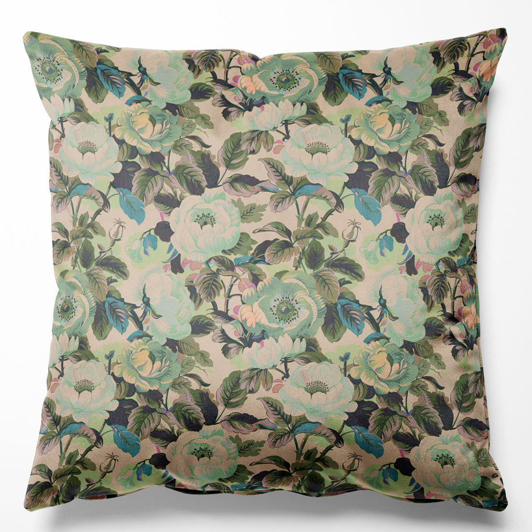 Rococo Roses Sage Cushion