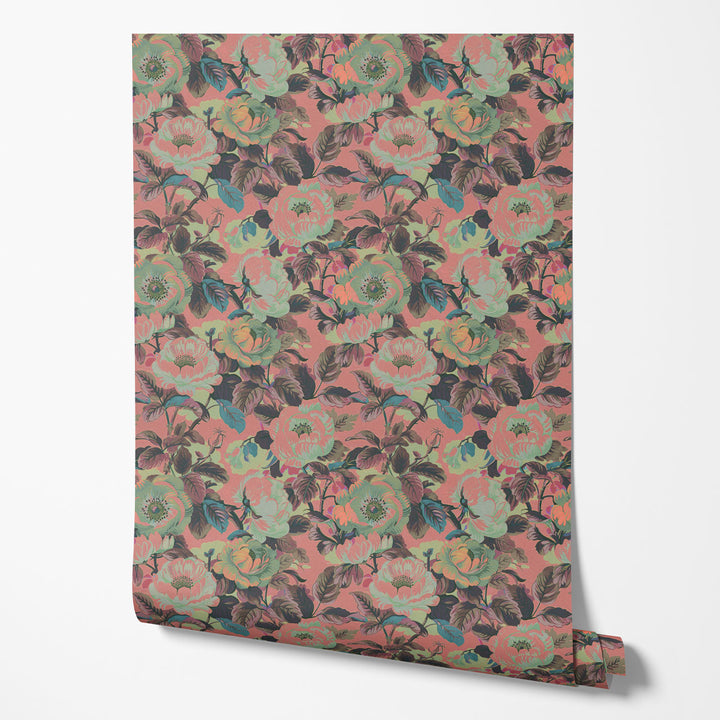 Rococo Roses Posy Wallpaper