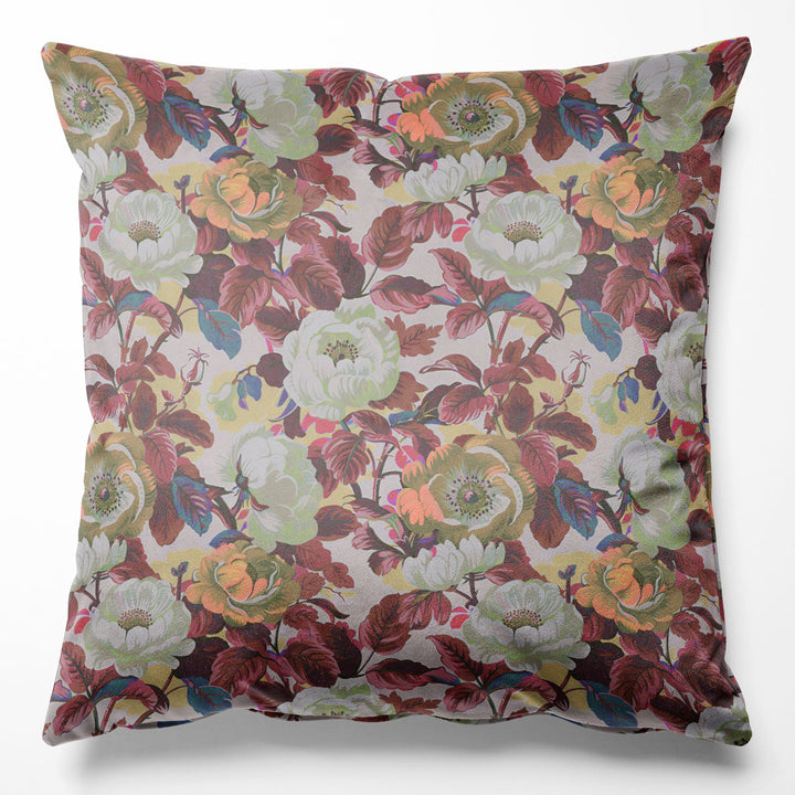 Rococo Roses Claret Cushion