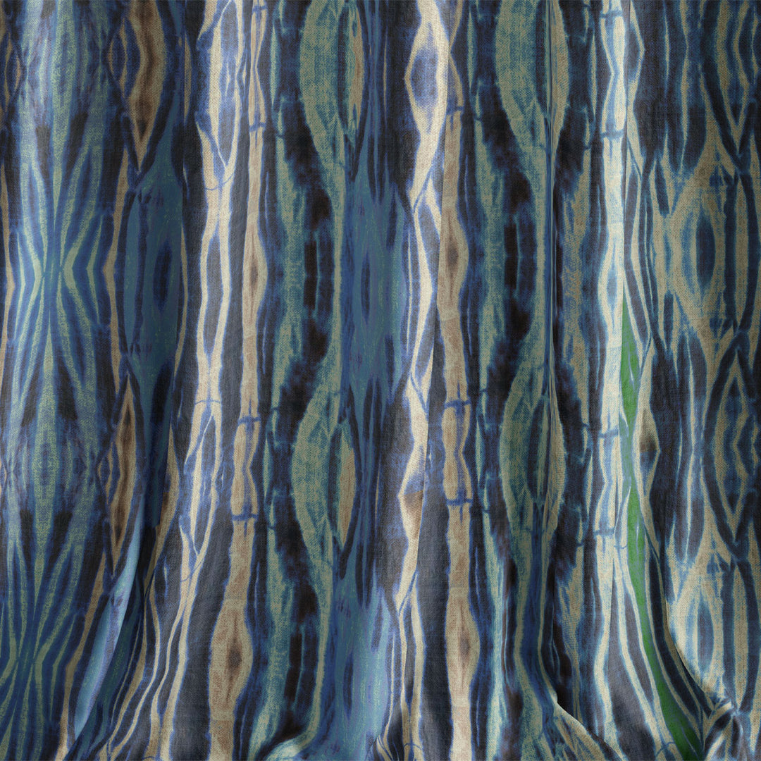 Azure Arashi Velvet Fabric Sample