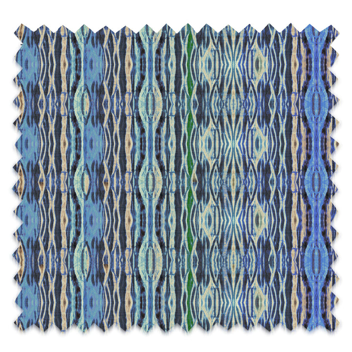 Azure Arashi Velvet Fabric Sample