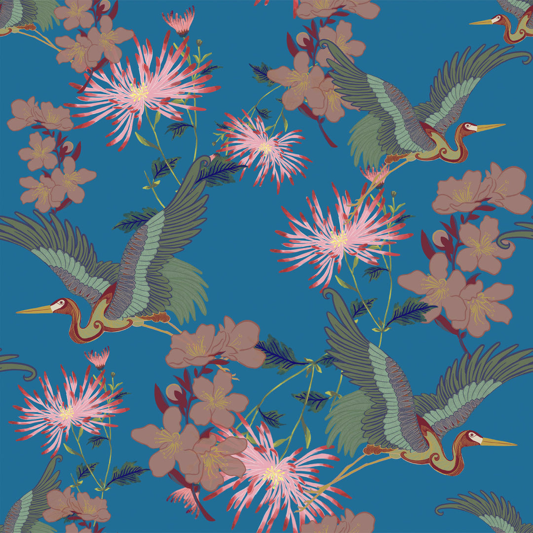Blossom Cornflower Wallpaper Sample