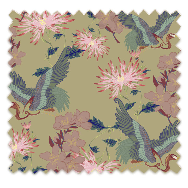 Blossom Dandelion Velvet Fabric