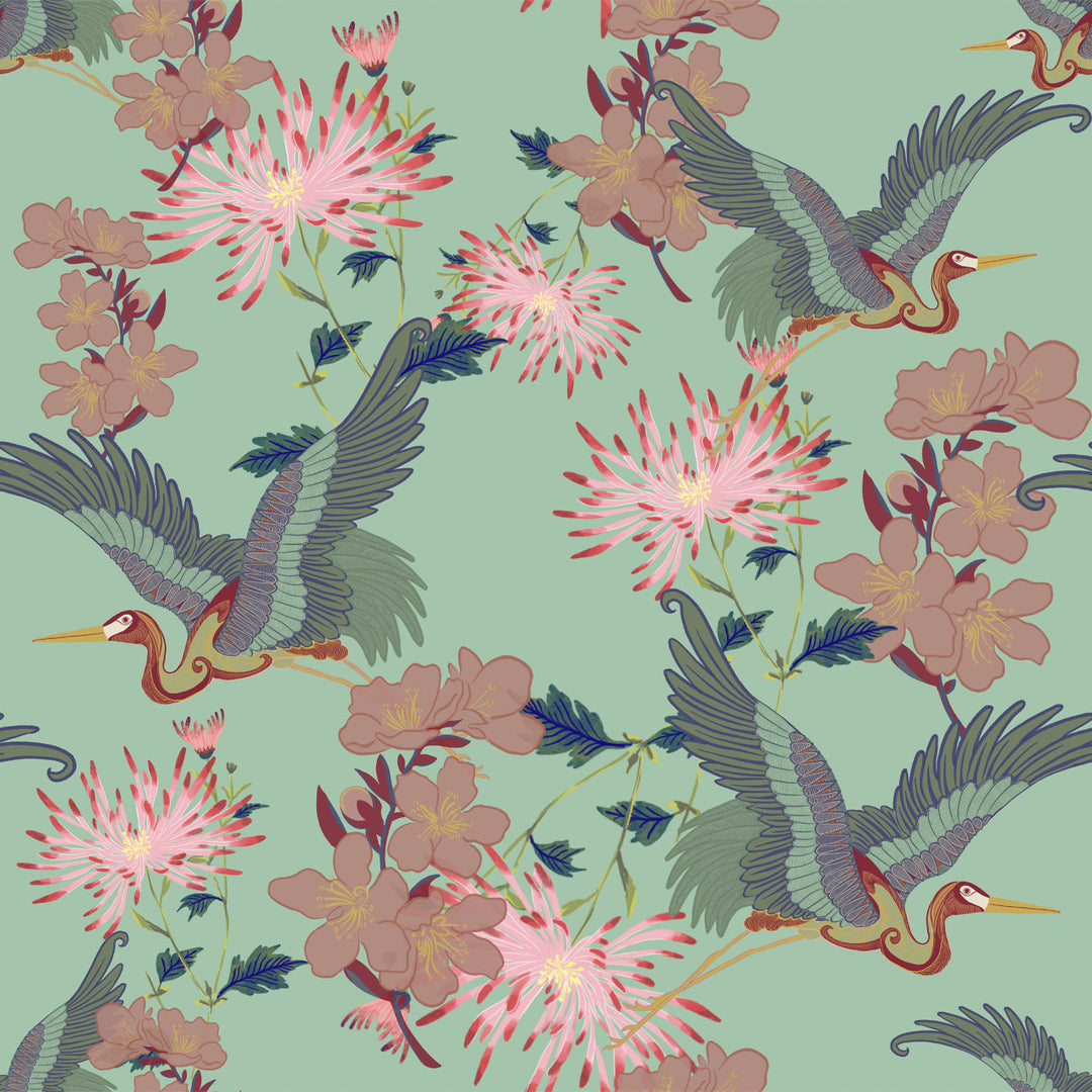 Blossom Mint Wallpaper