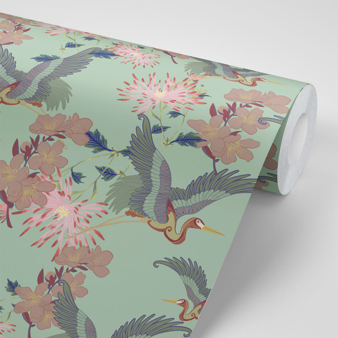 Blossom Mint Wallpaper Sample
